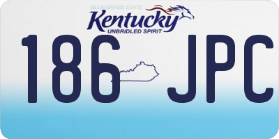 KY license plate 186JPC