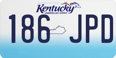 KY license plate 186JPD