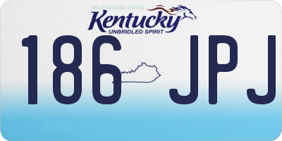 KY license plate 186JPJ