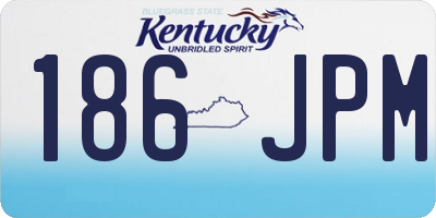 KY license plate 186JPM