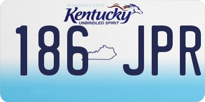KY license plate 186JPR