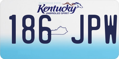 KY license plate 186JPW