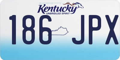 KY license plate 186JPX