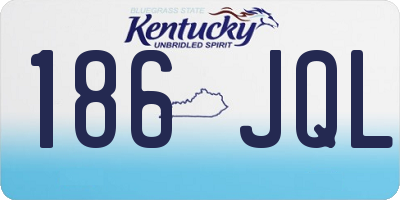 KY license plate 186JQL