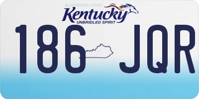 KY license plate 186JQR