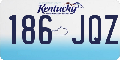 KY license plate 186JQZ