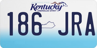 KY license plate 186JRA