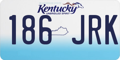 KY license plate 186JRK