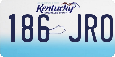 KY license plate 186JRO