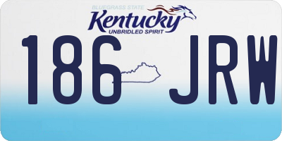 KY license plate 186JRW