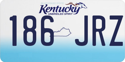 KY license plate 186JRZ