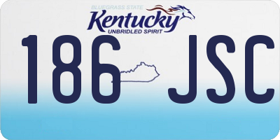 KY license plate 186JSC