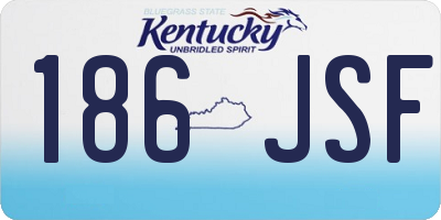 KY license plate 186JSF