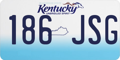 KY license plate 186JSG