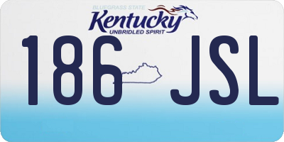 KY license plate 186JSL