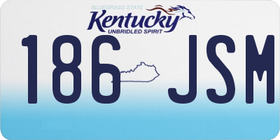 KY license plate 186JSM