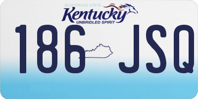 KY license plate 186JSQ