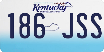 KY license plate 186JSS