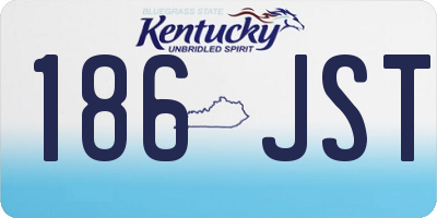 KY license plate 186JST