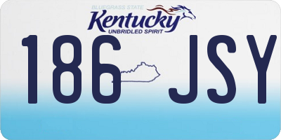 KY license plate 186JSY