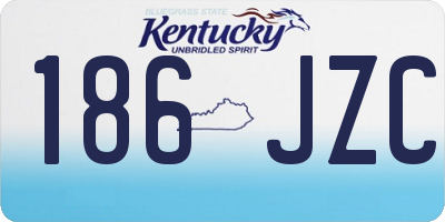 KY license plate 186JZC