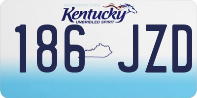 KY license plate 186JZD
