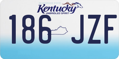KY license plate 186JZF