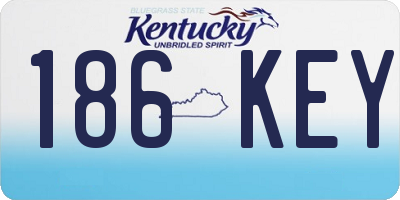 KY license plate 186KEY