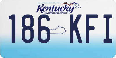 KY license plate 186KFI