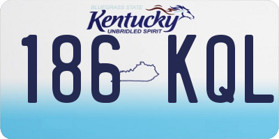 KY license plate 186KQL