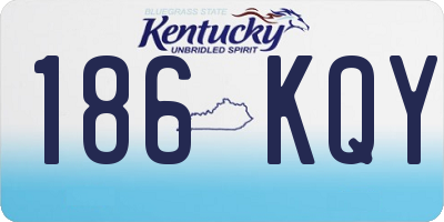 KY license plate 186KQY
