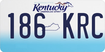 KY license plate 186KRC