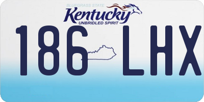 KY license plate 186LHX