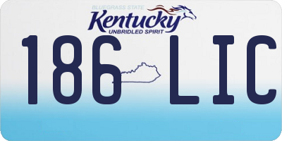 KY license plate 186LIC