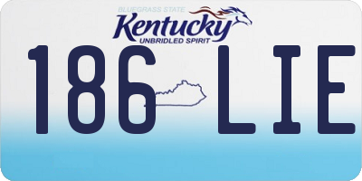 KY license plate 186LIE