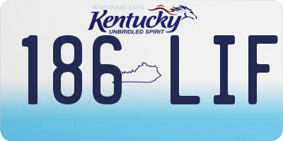 KY license plate 186LIF