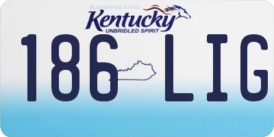 KY license plate 186LIG