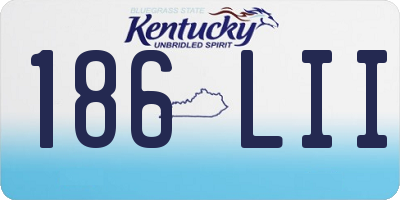 KY license plate 186LII