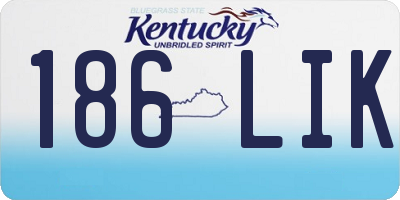 KY license plate 186LIK