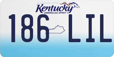 KY license plate 186LIL
