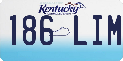 KY license plate 186LIM