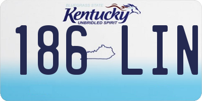 KY license plate 186LIN