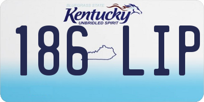 KY license plate 186LIP