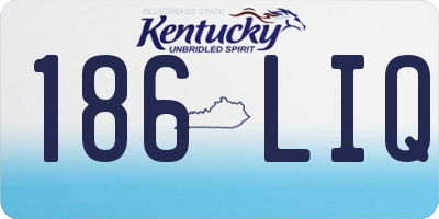 KY license plate 186LIQ