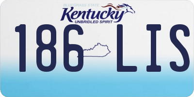 KY license plate 186LIS