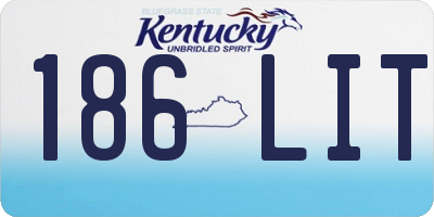 KY license plate 186LIT