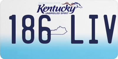 KY license plate 186LIV