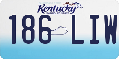 KY license plate 186LIW