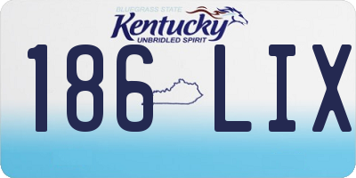 KY license plate 186LIX