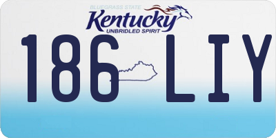 KY license plate 186LIY